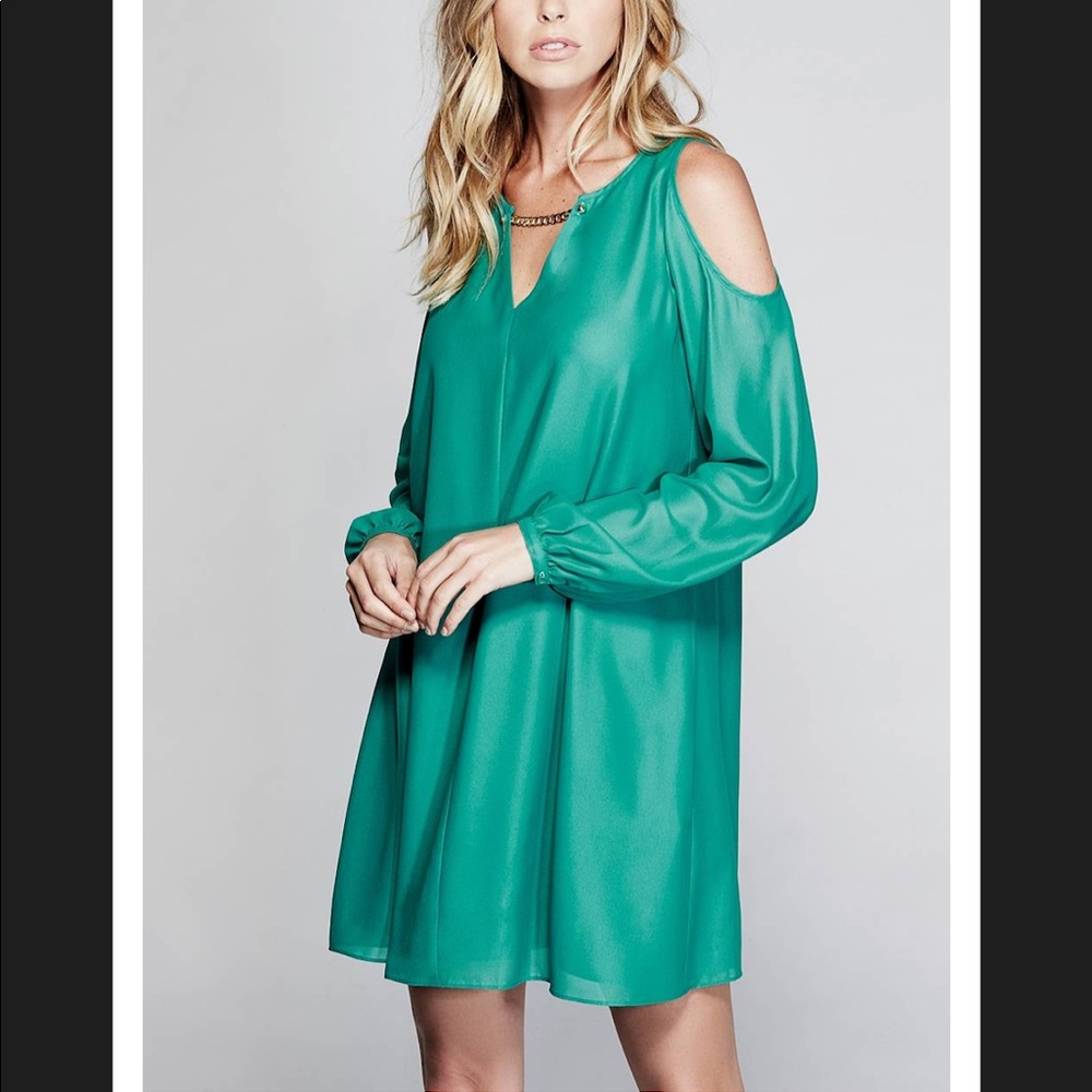 Marciano green chain cold shoulder dress xs